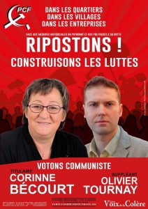 Corinne BECOURT, Olivier TOURNAY, candidats PCF aux élections législatives des 11 et 18 juin 2017-2éme Circonscription de l'Aisne